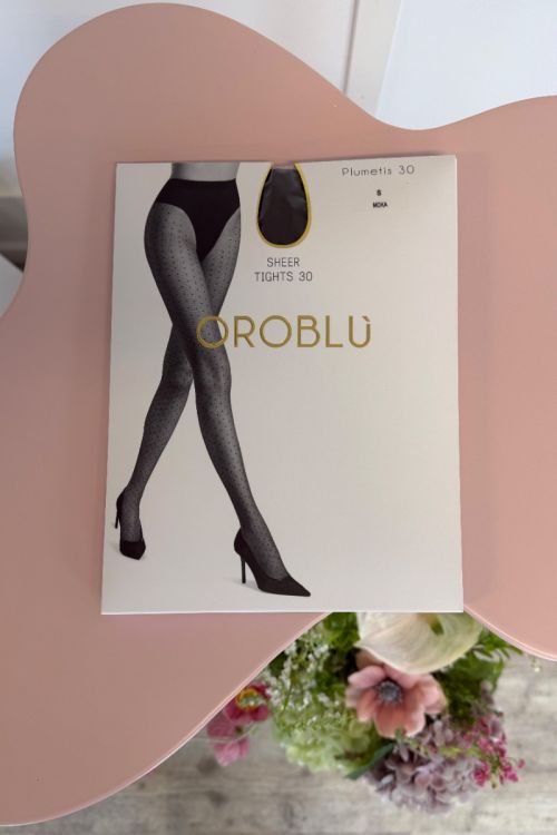 Oroblu - Strømpebukser - Plumetis Tights 30 - Moka
