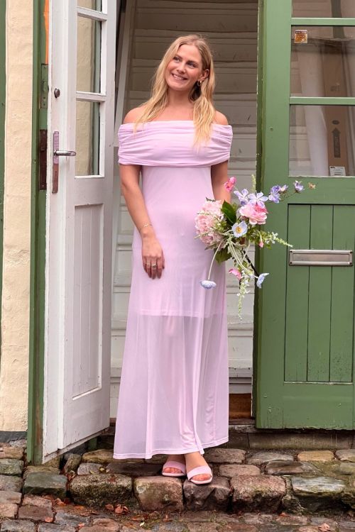 A-View Kjole Kit Off Shoulder Dress Rose