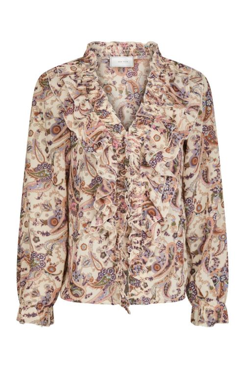 NEO NOIR Ivey Art Paisely Blouse Creme