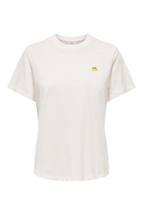 JdY JDYPISA S/S PRINT TOP JRS NOOS Cloud Dancer LEMON