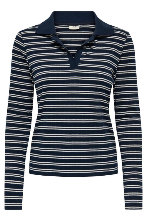 JdY JDYHELGA L/S RIB POLO SHIRT JRS Navy Blazer