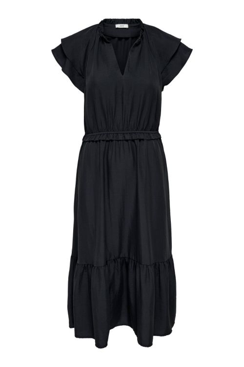 JdY JDYTRAIN S/L FRILL MIDI DRESS WVN EXP Black