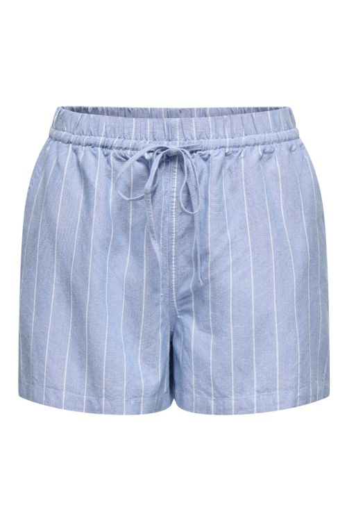 JdY JDYLALA MW SHORTS WVN DIA Dazzling Blue CRÉME STRIPES