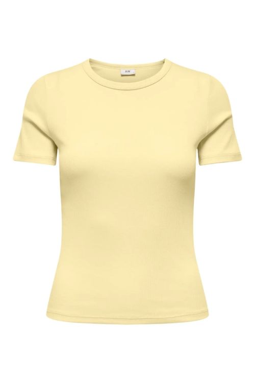 JdY JDYLUCKY S/S O NECK TOP JRS DIA Pastel Yellow