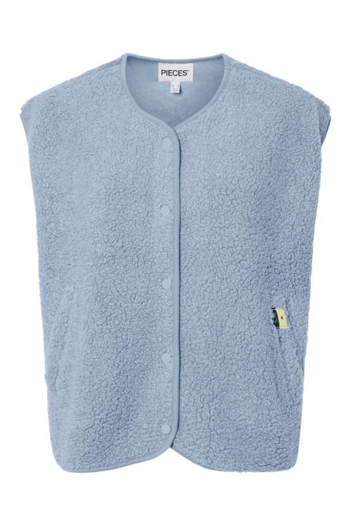 Pieces PCKATTY TEDDY VEST BC Cashmere Blue