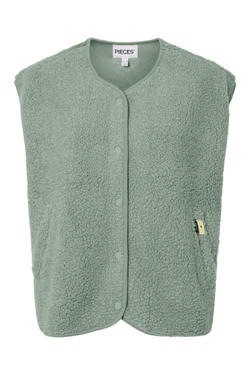 Pieces PCKATTY TEDDY VEST BC Chinois Green