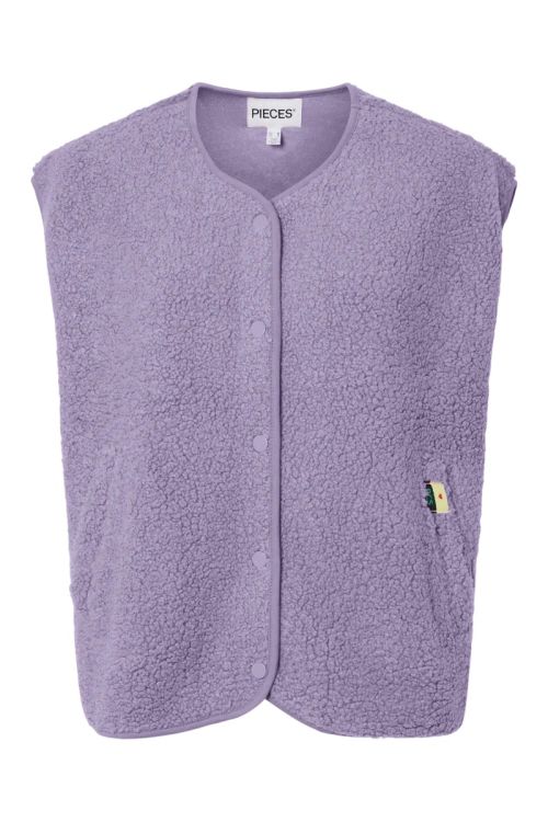 Pieces PCKATTY TEDDY VEST BC Pastel Lilac