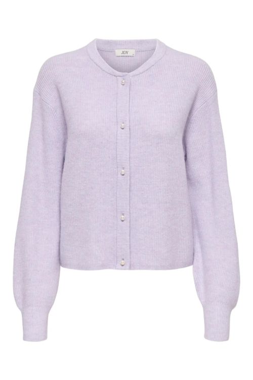 JDY - Cardigan - Lumi L/S Button Cardigan - Pastel Lilac Melange