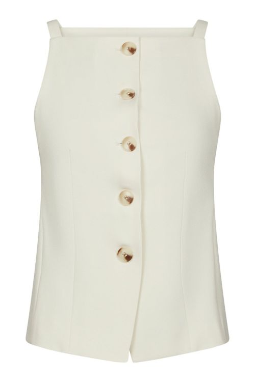 NEO NOIR Kylie Structure waistcoat Off White
