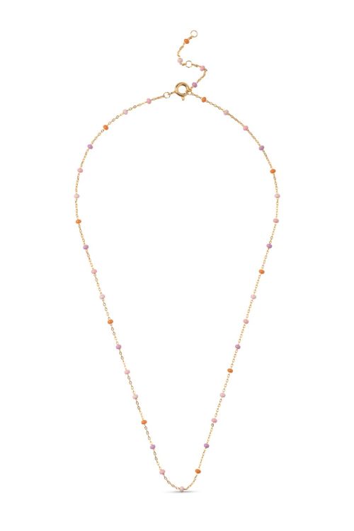 Enamel Halskæde Necklace, Lola Blush