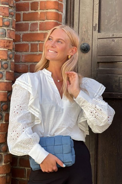MbyM Bluse Raylan-M White Embroidery Front