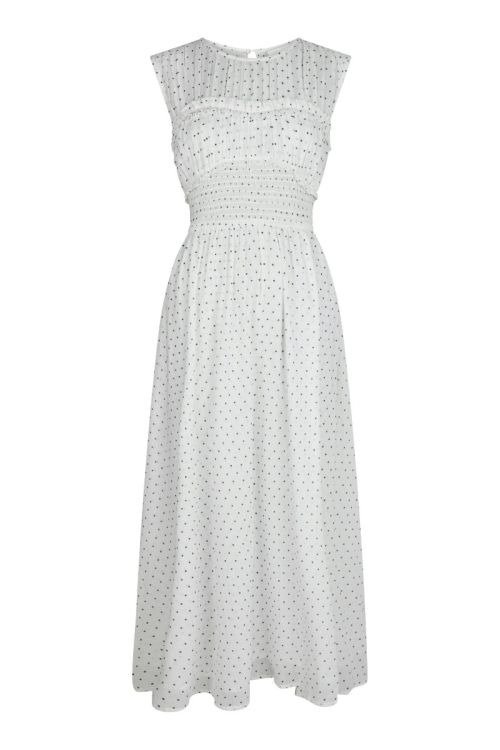 Neo Noir Kjole Myrna Dot Dress White