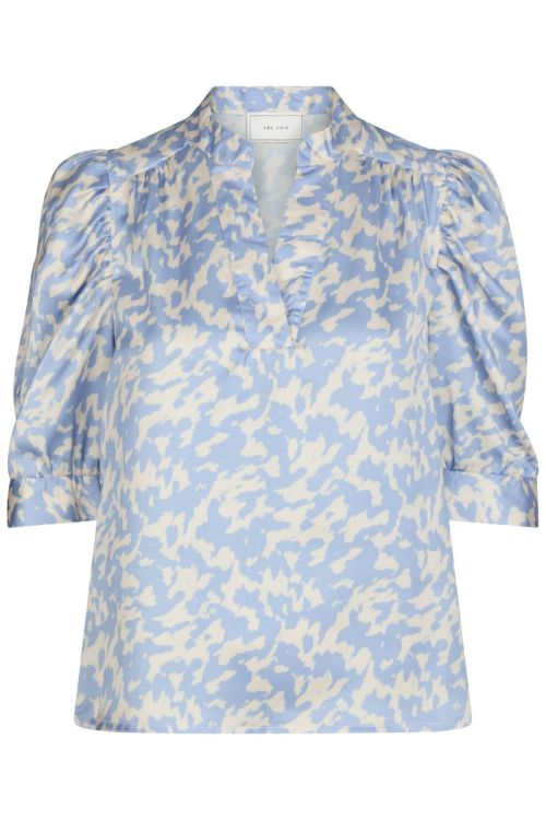 NEO NOIR Roella Graphic Fade Blouse Light Blue