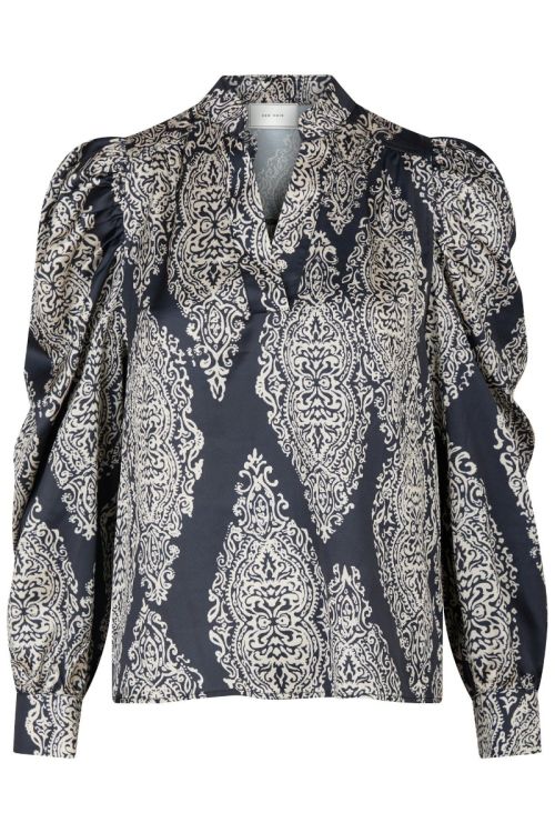 NEO NOIR Rosslyn Paisley Drop Blouse Navy