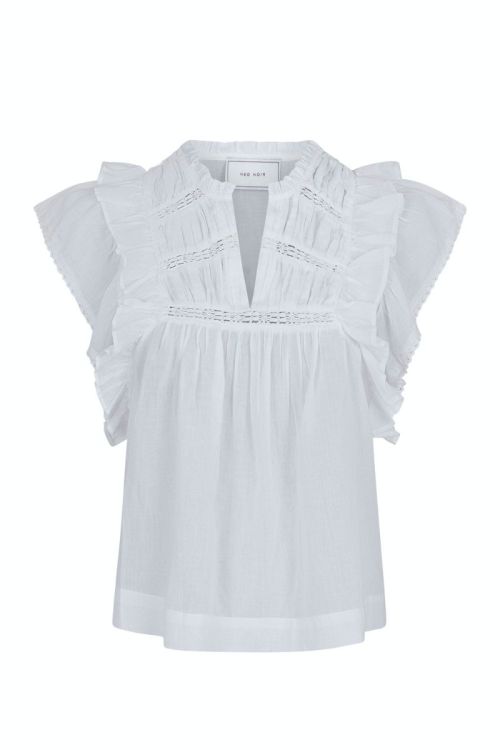 Neo Noir Top Jayla S Voile Top White Front