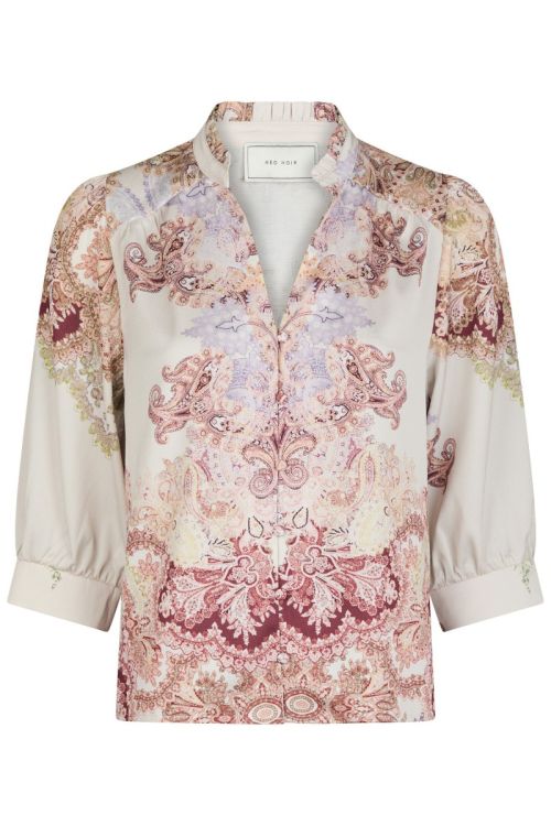 NEO NOIR Roselle Artist Paisley Blouse Ivory