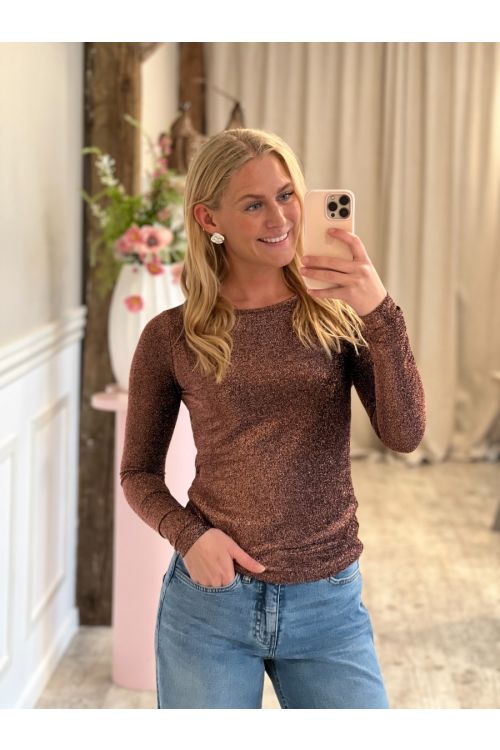 Noella - Bluse - Tess l/s Blouse - Chocolate Brown