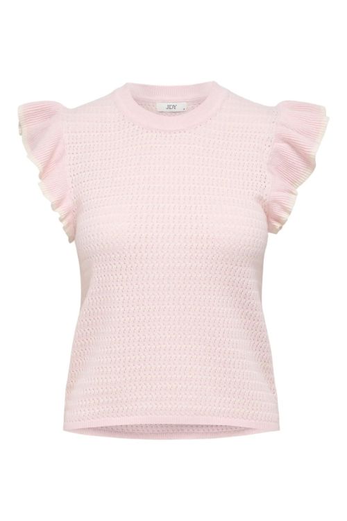 JdY JDYCARICE S/L FRILL PULLOVER KNT NOOS Chalk Pink W. CLOUD DANCER ST
