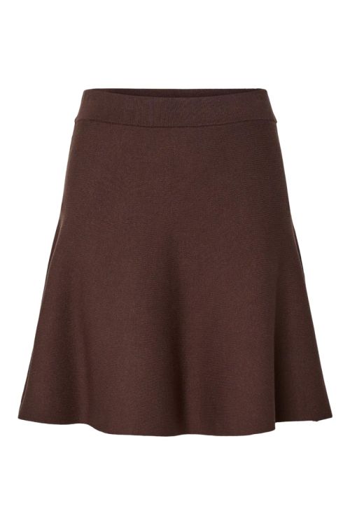 YAS YASFONNY HW KNIT SKIRT S. NOOS Chocolate Brown