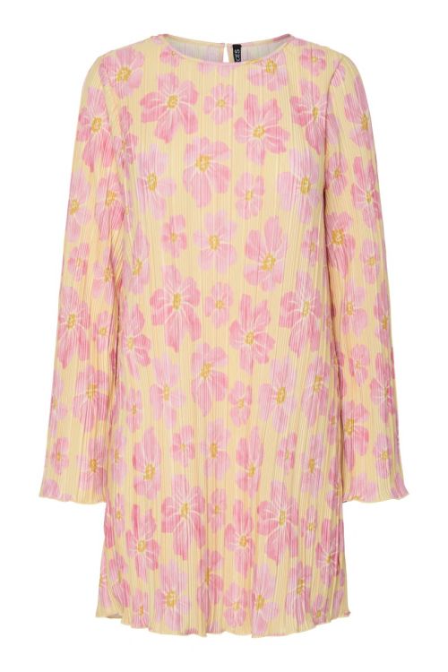 Pieces Pcamber Ls Short Dress Wvn Kca Mellow Yellow