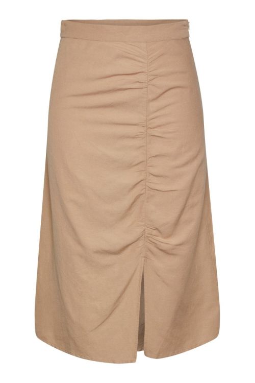 Pieces Nederdel PC Milano HW Midi Skirt Nomad Front