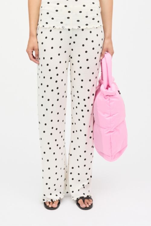 Mads Nørgaard Pointella Volan Pants Dot Aop Vanilla Ice