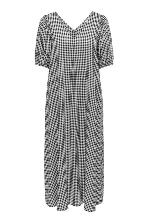 JdY JDYLUCAS 2/4 MIDI DRESS WVN Black Small white check