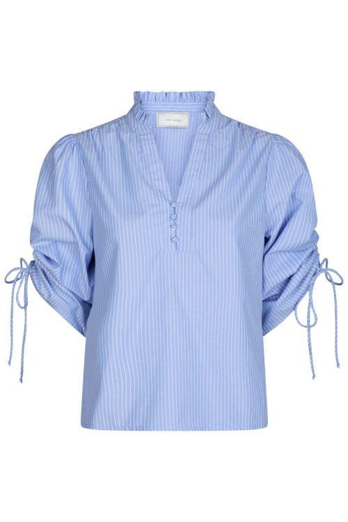 Neo Noir Bluse Ratta Stripe Blouse Sky Blue