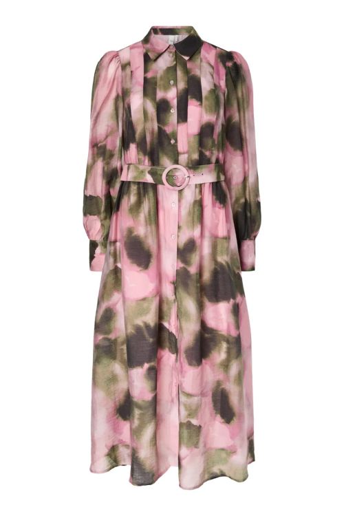 YAS YASRINARO LS LONG SHIRT DRESS - EX Almond Blossom Rinaro Print