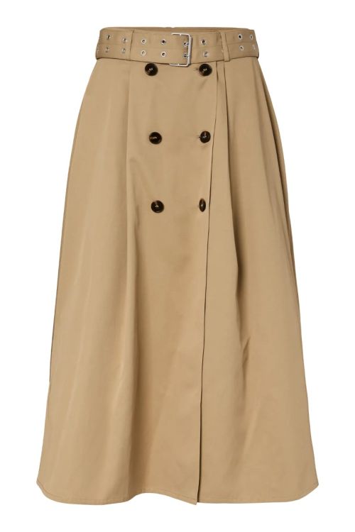 YAS YASTIMALA HW LONG TRENCH SKIRT Incense