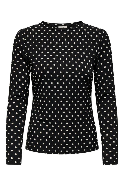 JdY JDYBOWIE LIFE L/S HIGH NECK TOP JRS Black DOTS