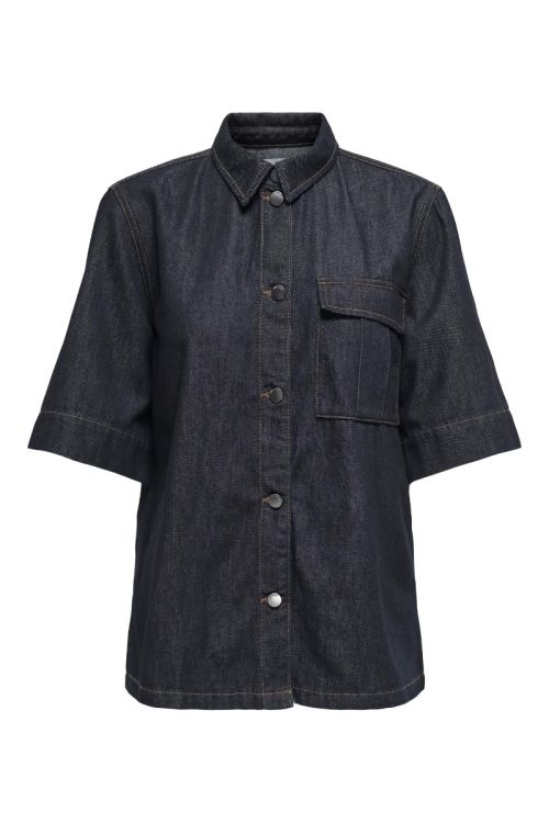 JdY JDYSANSA SS OVERSIZE SHIRT DB DNM Dark Blue Denim