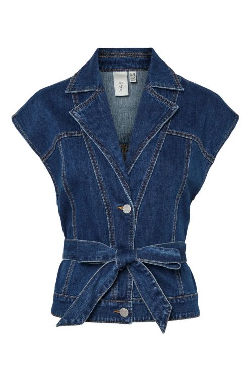 Y.A.S Vest Yaslira Sl Denim Waistcoat S. Medium Blue Denim