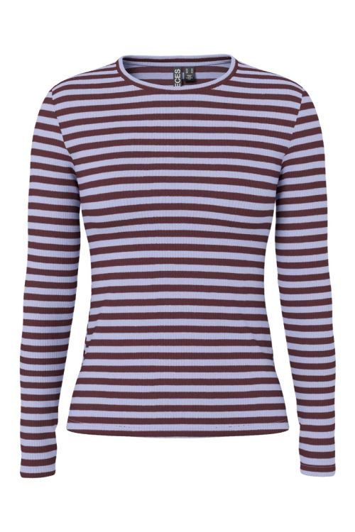 Pieces - Bluse - Ruka LS Top - Tawny Port Baby Lavender
