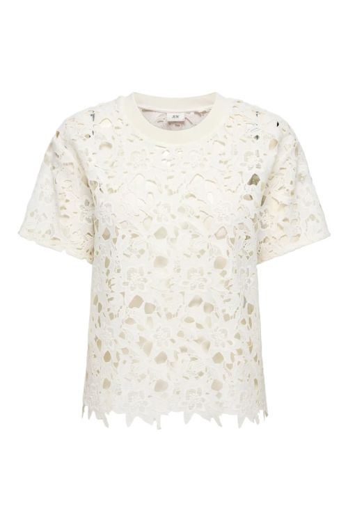 JdY JDYVANYA S/S LACE TOP JRS Cloud Dancer