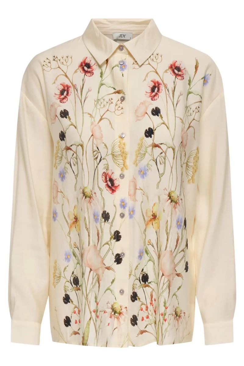 JDY - Skjorte - Ace Life L/S Shirt - Pristine/Meadow Flowers (Levering midt april)