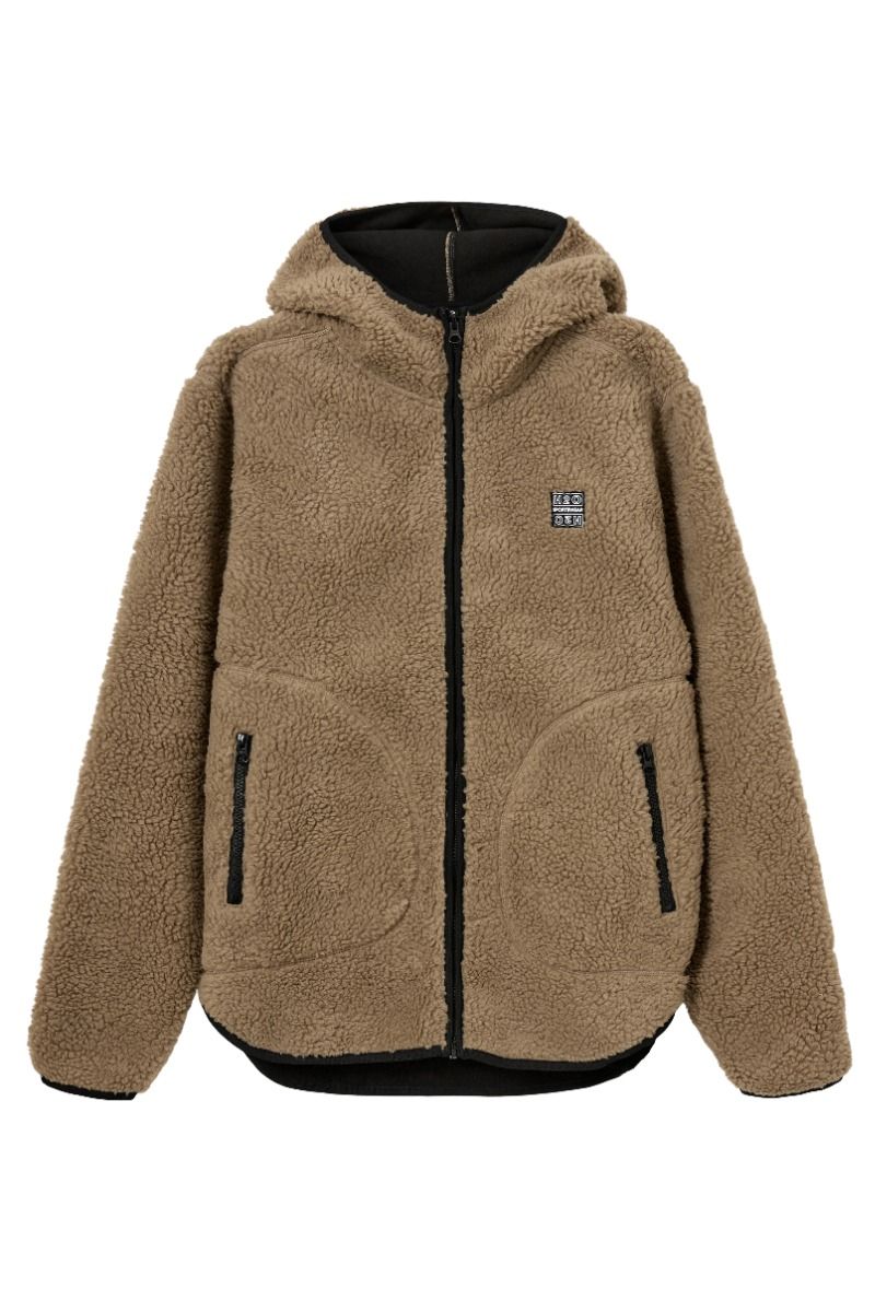 H2O - Jakke - Langli Hooded Pile Jacket - Oak