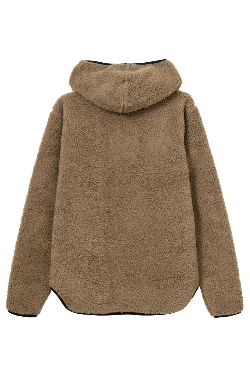 H2O - Jakke - Langli Hooded Pile Jacket - Oak