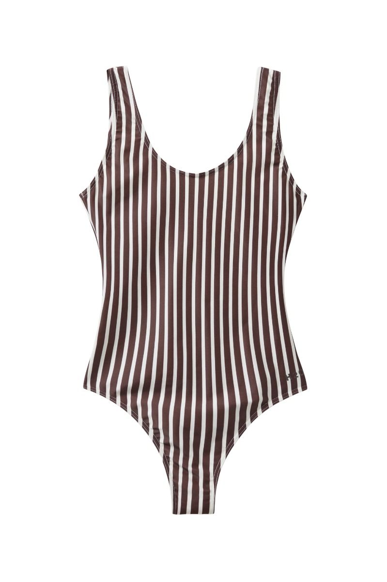 H2O - Badedragt - Stripe Swim Suit - Bark