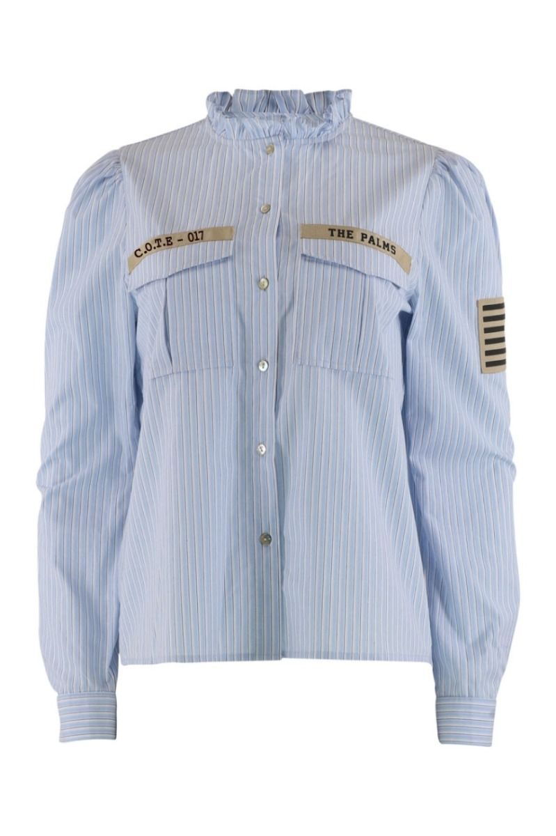 Continue - Skjorte - Mili stripe Patch - Blue Stripe