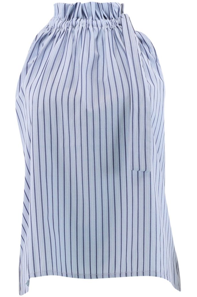 Continue - Top - Liva Poplin Stripe - Blue Stripe