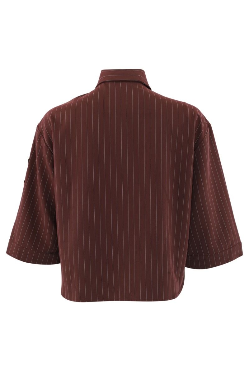 Continue - Skjorte - Mili Pinstripe Patch - Bordox Stripe