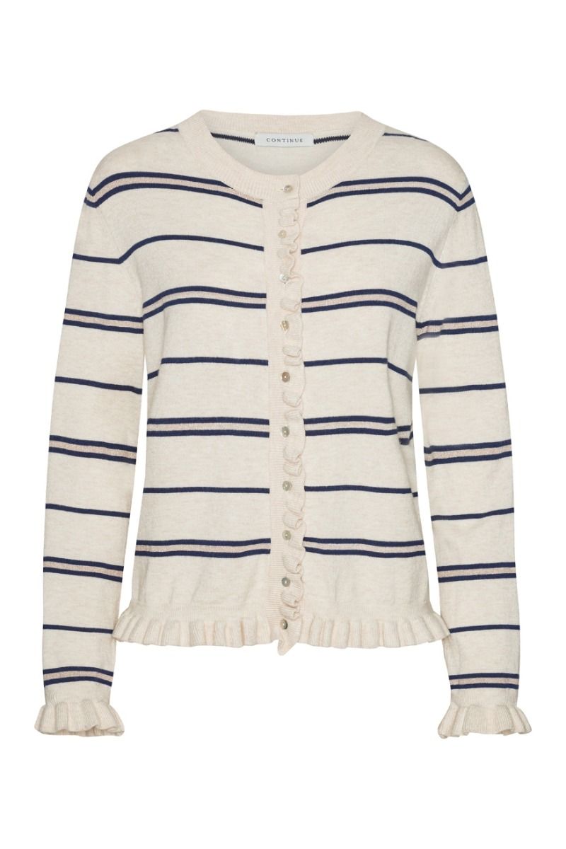 Continue - Cardigan - Sisse cardigan - Navy Blue Stripe