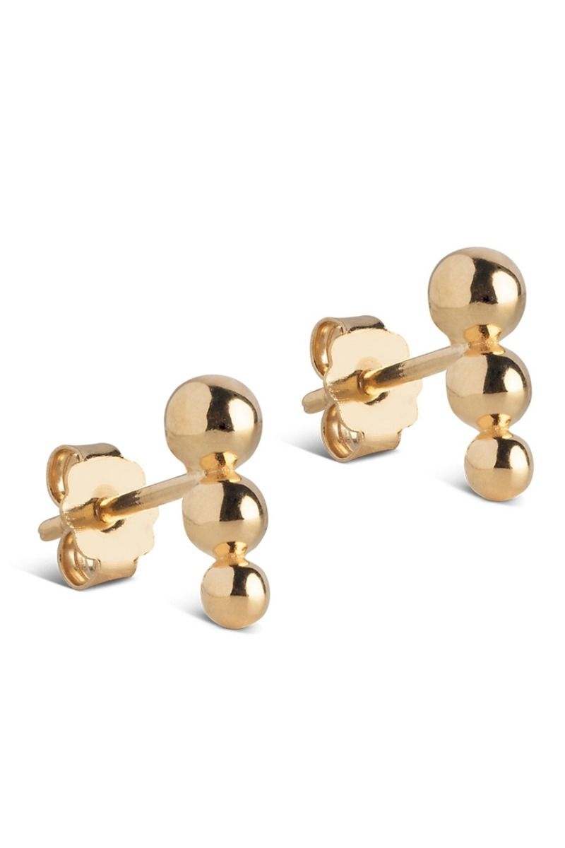 Enamel - Øreringe - Studs, Trinity - Gold