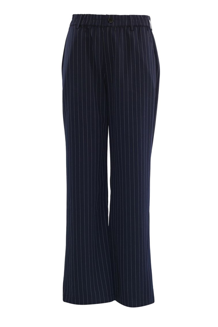 Continue - Bukser - Roberta Pinstripe - Navy Blue Stripe