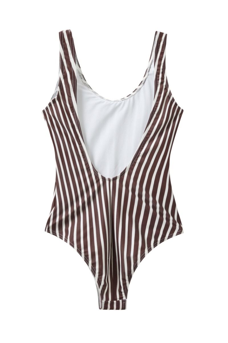 H2O - Badedragt - Stripe Swim Suit - Bark