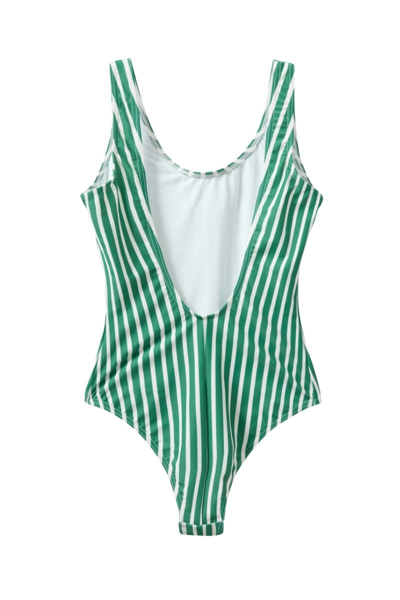 H2O - Badedragt - Stripe Swim Suit - Posy Green