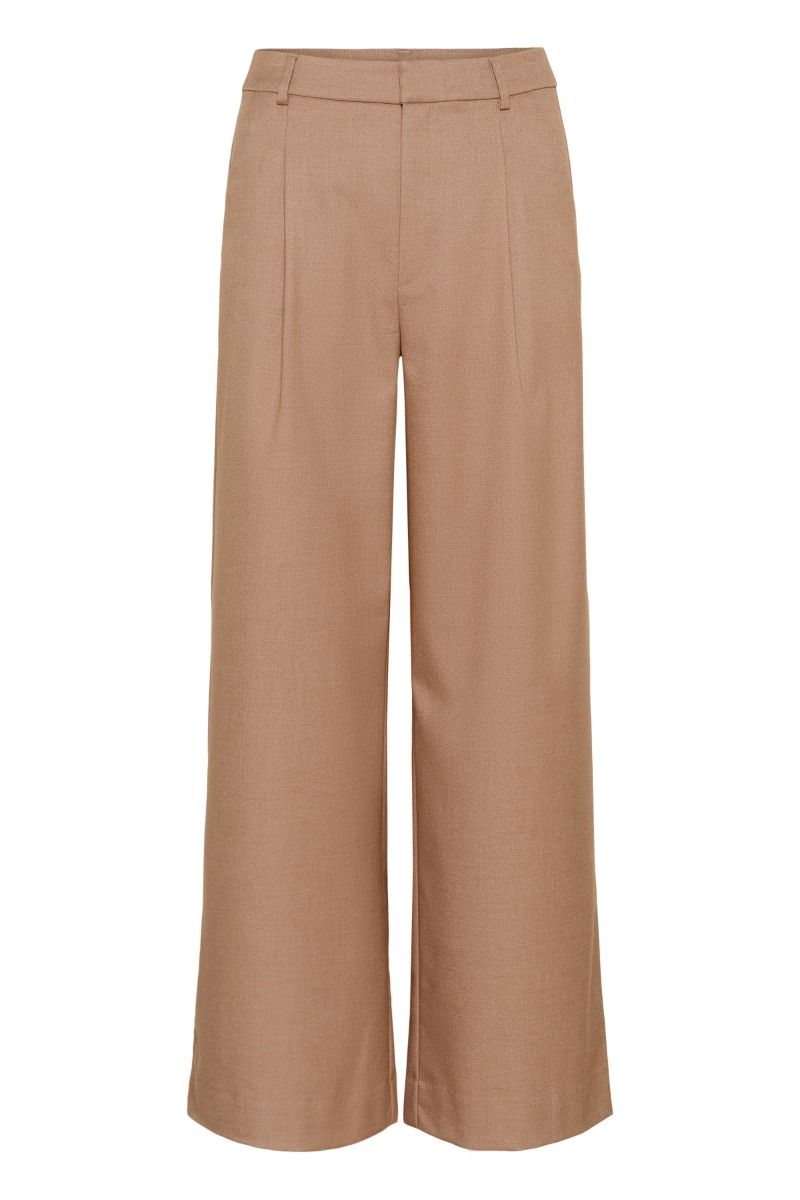 Gestuz - Bukser - GZpaula MW Pants - Burnt Marple Sugar Melange