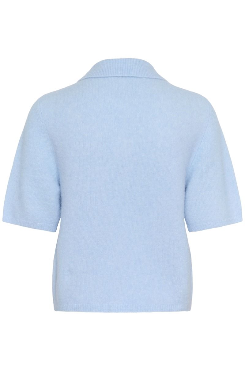 Gestuz - T-shirt - GZalpha ss Polo Pullover - Centaurea Mélange 