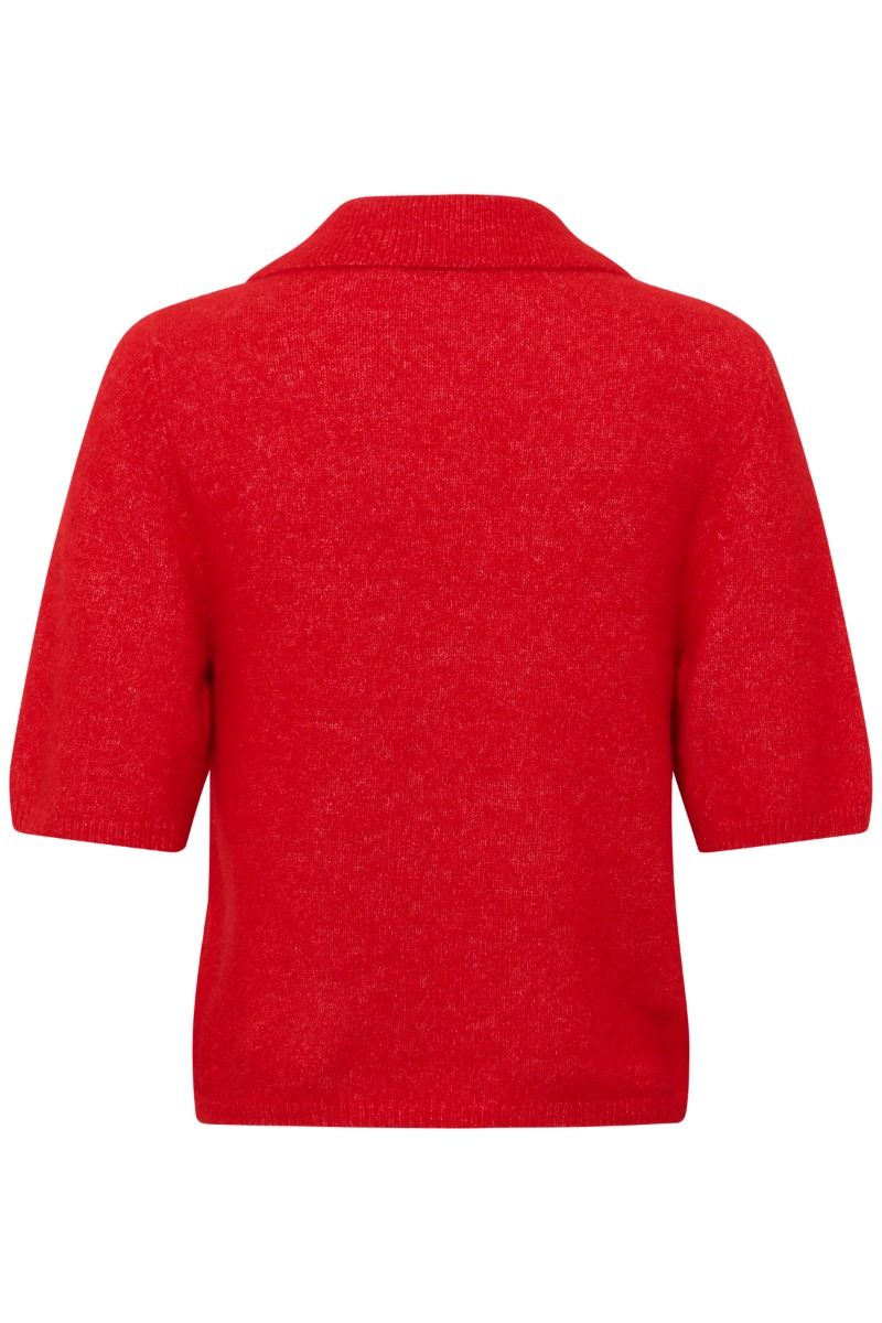 Gestuz - Strik - GZalpha ss polo pullover - Postbox Mélange